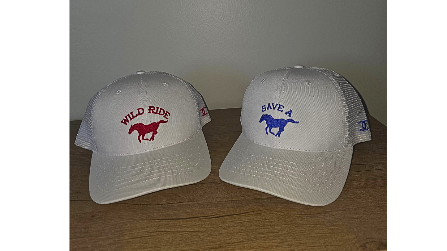 "Save a ... (horse)" White Trucker Hat- MADE IN USA