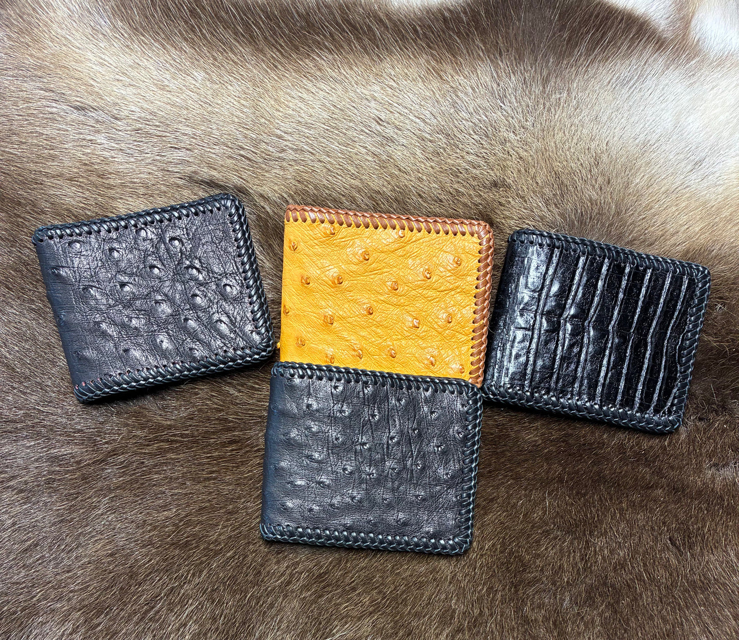 Ostrich Bifold Wallet by Cowboy co. MADE BY HAND IN USA