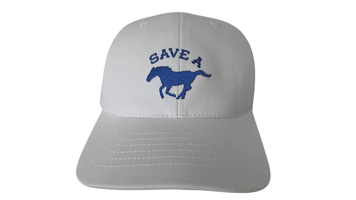 "Save a ... (horse)" White Trucker Hat- MADE IN USA