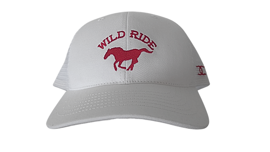 "Wild Ride" Cowboy co. White Trucker Hat- MADE IN USA