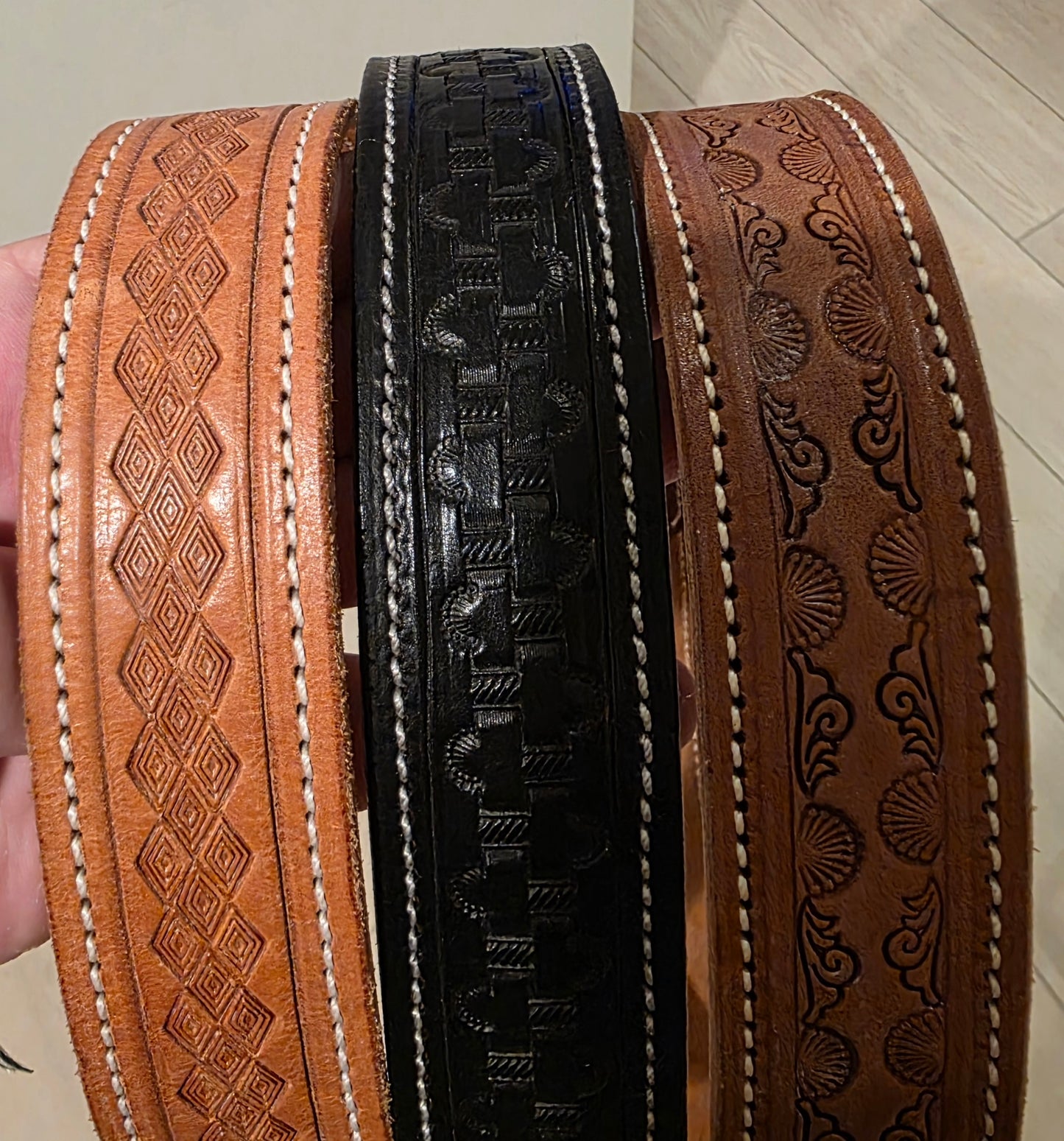 Handmade Stamped Leather Belts- MADE IN USA