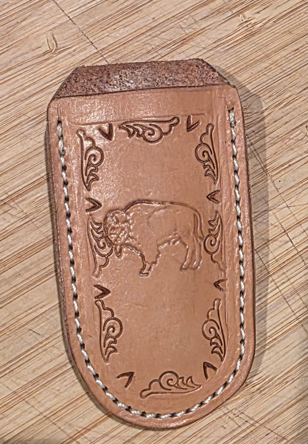 Handmade Leather Knife Sheaths: Buffalo or Bulls Hide- MADE IN USA
