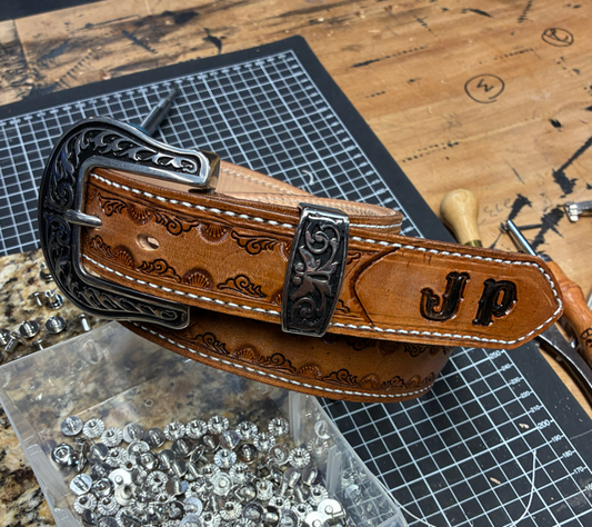 Handmade Stamped Leather Belts- MADE IN USA