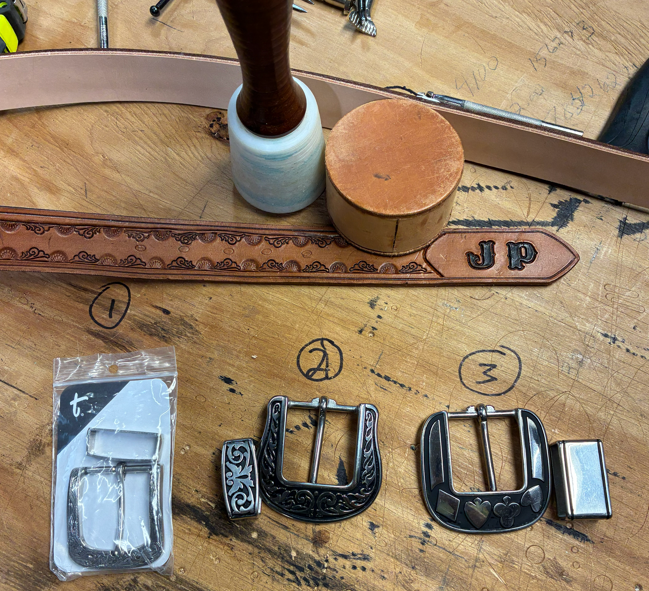 Handmade Stamped Leather Belts- MADE IN USA