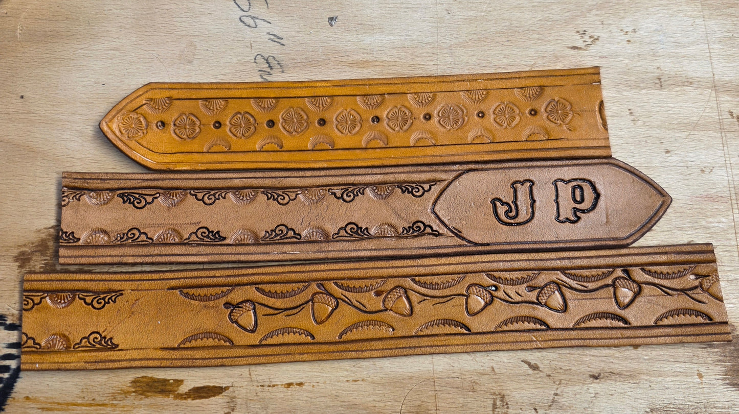 Handmade Stamped Leather Belts- MADE IN USA